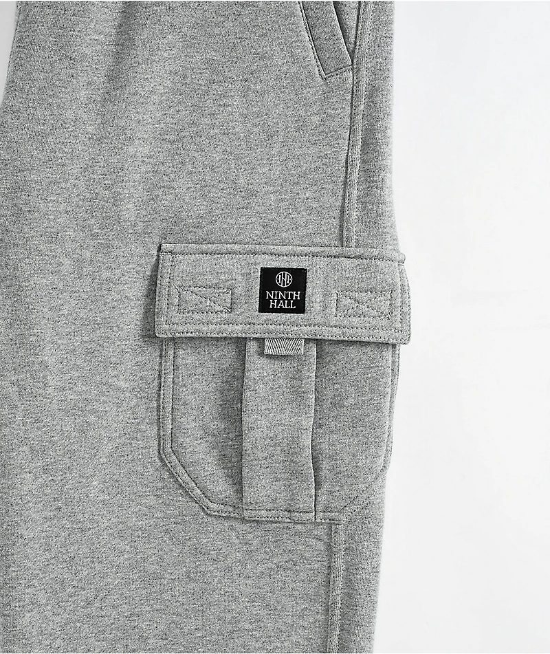 Ninth Hall Kids Stash Cargo Heather Grey Sweatpants