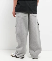 Ninth Hall Kids Stash Heather Grey Cargo Sweatpants