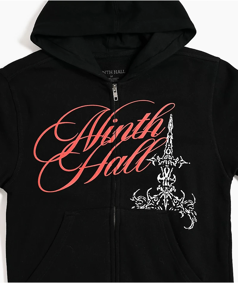 Ninth Hall Kids The Grave Black Zip Hoodie