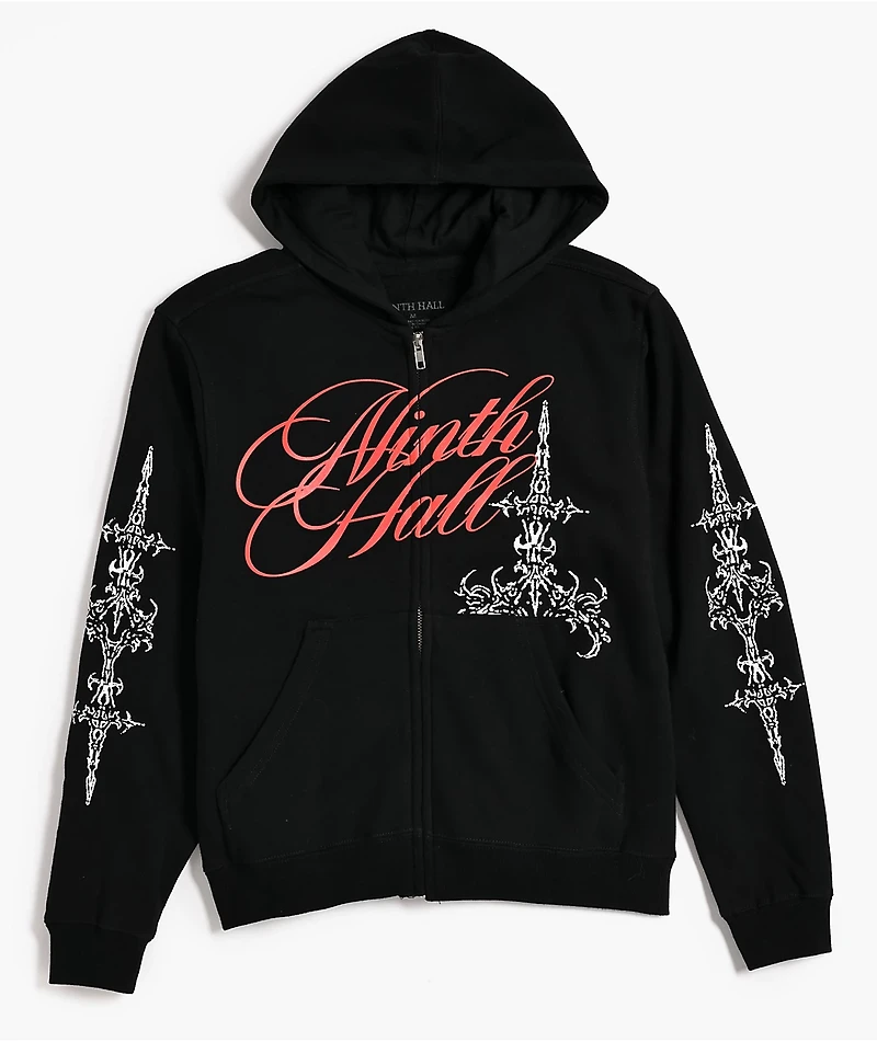 Ninth Hall Kids The Grave Black Zip Hoodie