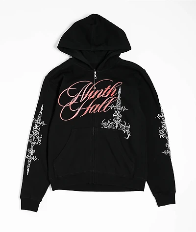Ninth Hall Kids The Grave Black Zip Hoodie