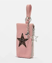 Ninth Hall Leopard Star Pink Mini Wallet