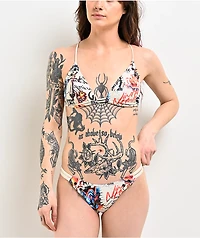 Ninth Hall Leslie White Triangle Bikini Top