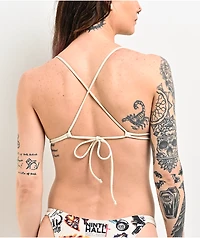 Ninth Hall Leslie White Triangle Bikini Top