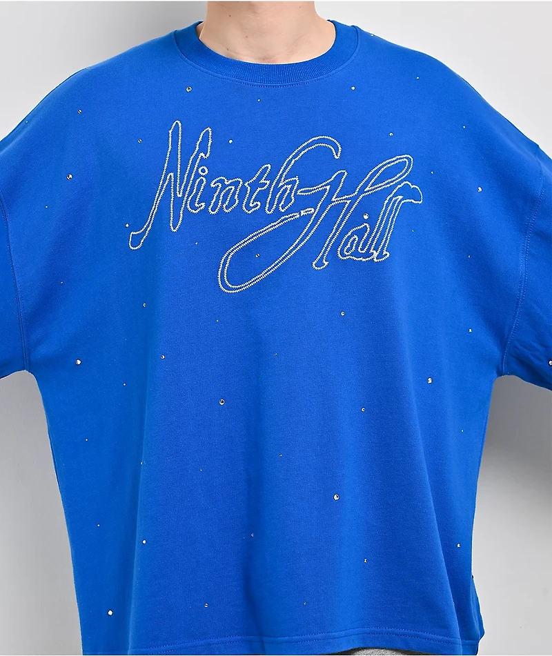 Ninth Hall Lightfall Blue & White 2fer Long Sleeve T-Shirt