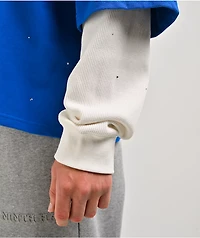Ninth Hall Lightfall Blue & White 2fer Long Sleeve T-Shirt