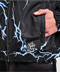 Ninth Hall Lightning Black Hooded Windbreaker Jacket