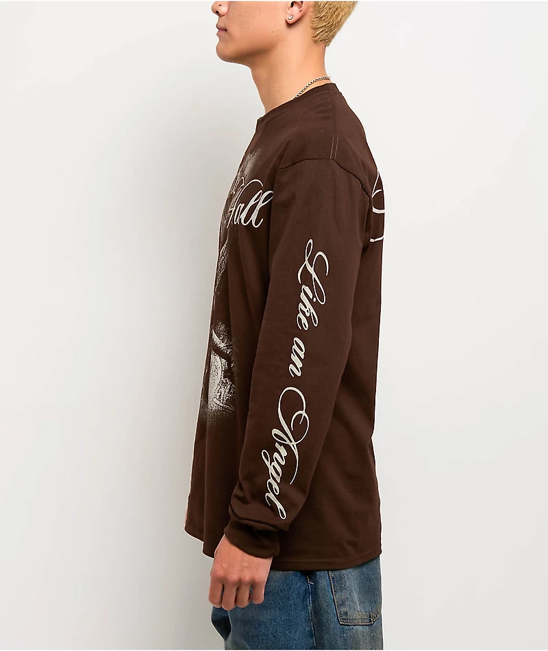 Ninth Hall Like A Saint Brown Long Sleeve T-Shirt