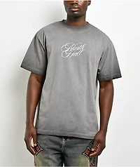 Ninth Hall Little Helper Charcoal Grey Wash T-Shirt