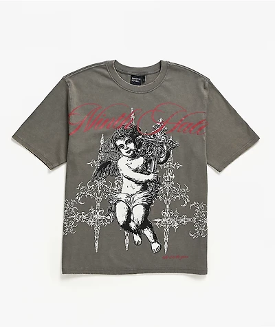 Ninth Hall Little Helper Grey Wash T-Shirt