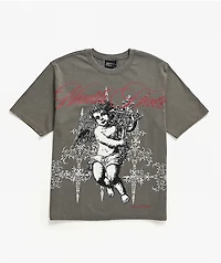 Ninth Hall Little Helper Grey Wash T-Shirt