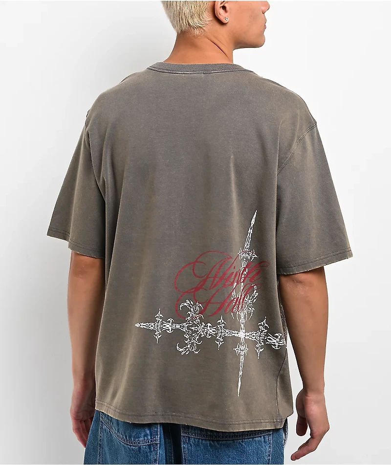 Ninth Hall Little Helper Grey Wash T-Shirt