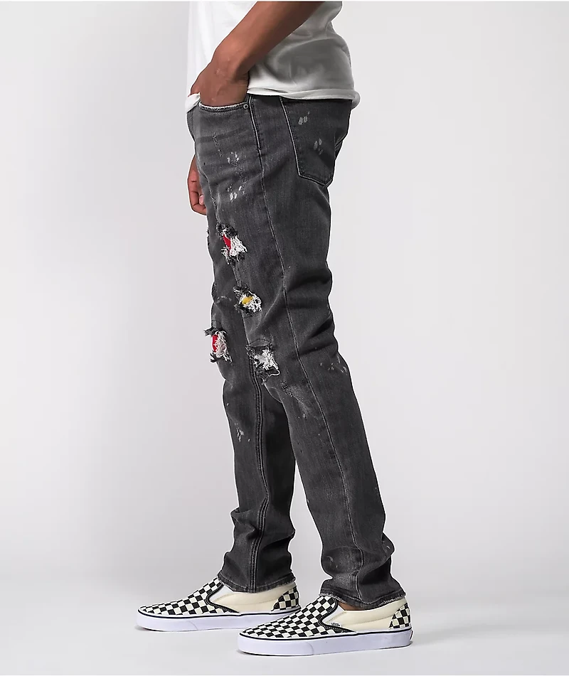 Ninth Hall Lure Debris Smoke Skinny Jeans