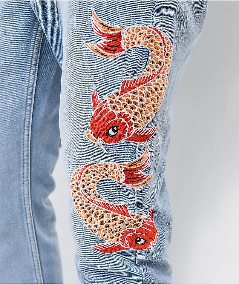 Ninth Hall Lure Ember Koi Light Blue Denim Jeans