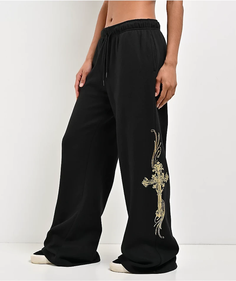 Ninth Hall MTT Black Bootcut Sweatpants