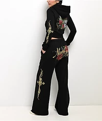 Ninth Hall MTT Black Wide Leg Sweatpants