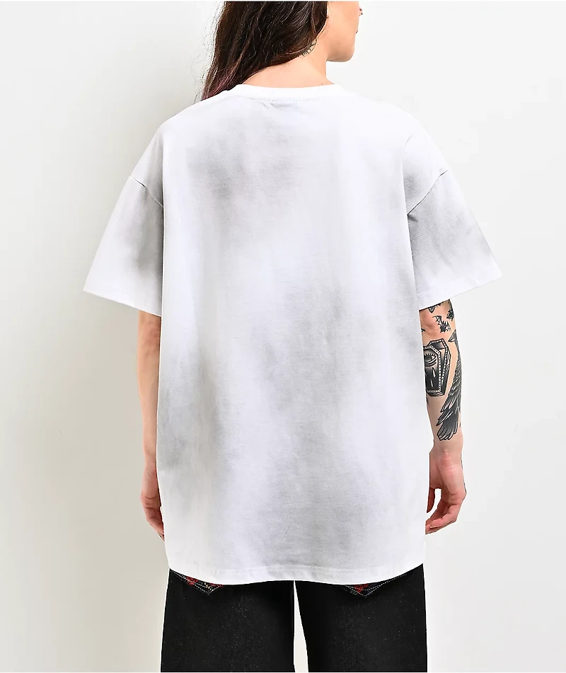 Ninth Hall Maeve Angel White Wash Oversized Boxy T-Shirt