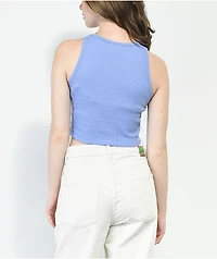 Ninth Hall Marbie Purple Cut Out Crop Tank Top