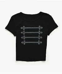 Ninth Hall Marching Band Black Crop T-Shirt