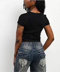 Ninth Hall Marching Band Black Crop T-Shirt