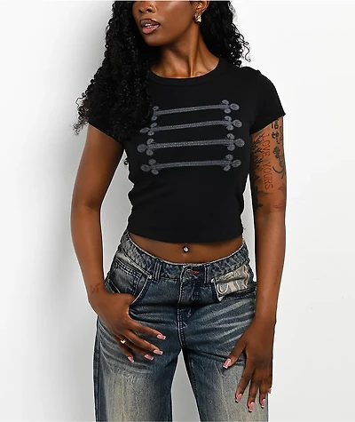 Ninth Hall Marching Band Black Crop T-Shirt