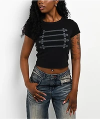 Ninth Hall Marching Band Black Crop T-Shirt