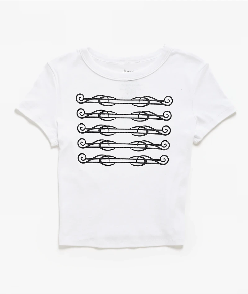 Ninth Hall Marching Band White Crop T-Shirt