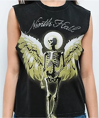 Ninth Hall Mattie Skeleton Black Wash Tank Top