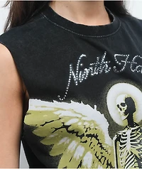 Ninth Hall Mattie Skeleton Black Wash Tank Top
