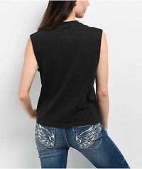 Ninth Hall Mattie Skeleton Black Wash Tank Top