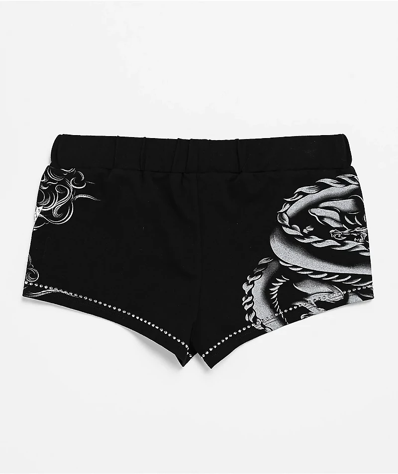 Ninth Hall Mimi Shadow Dragon Black Micro Shorts