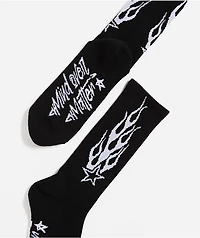 Ninth Hall Mind Over Matter Black Crew Socks