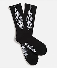Ninth Hall Mind Over Matter Black Crew Socks