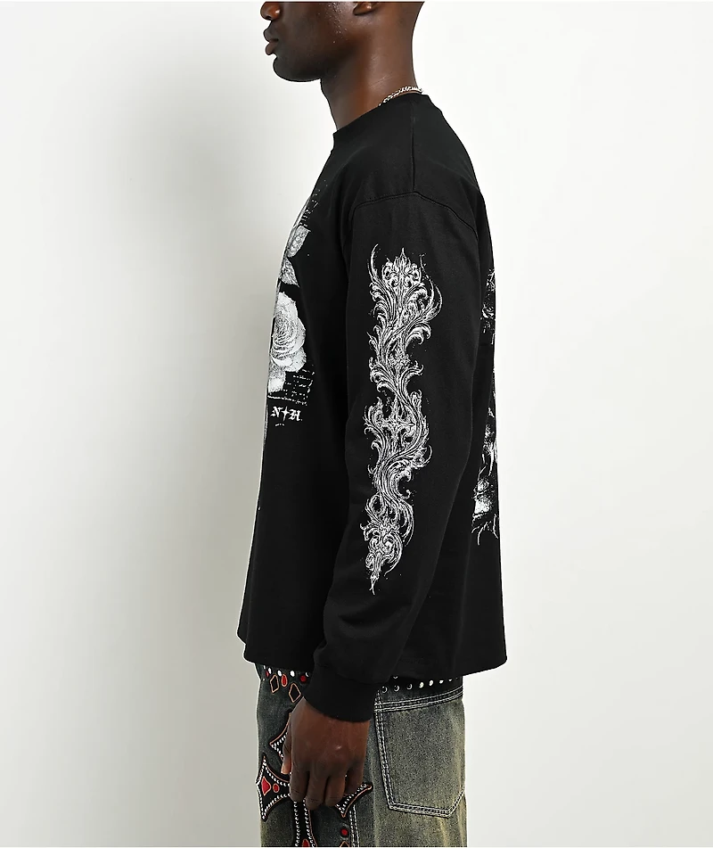 Ninth Hall Mother Mary Black Long Sleeve T-Shirt