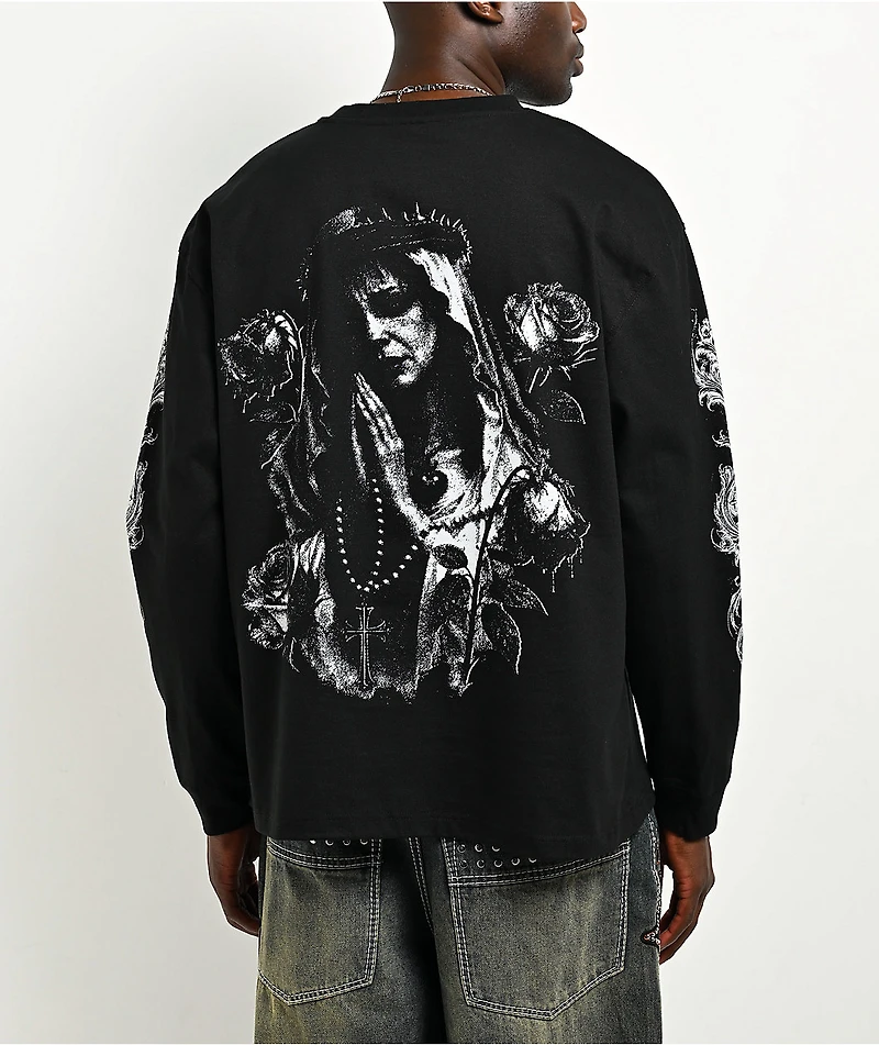 Ninth Hall Mother Mary Black Long Sleeve T-Shirt