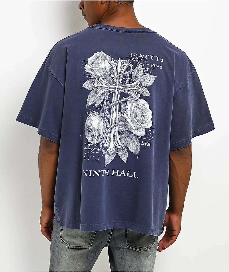 Ninth Hall Mother Mary Navy T-Shirt