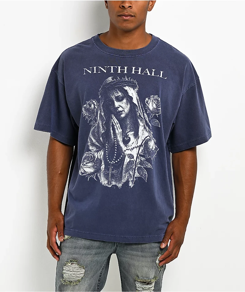 Ninth Hall Mother Mary Navy T-Shirt