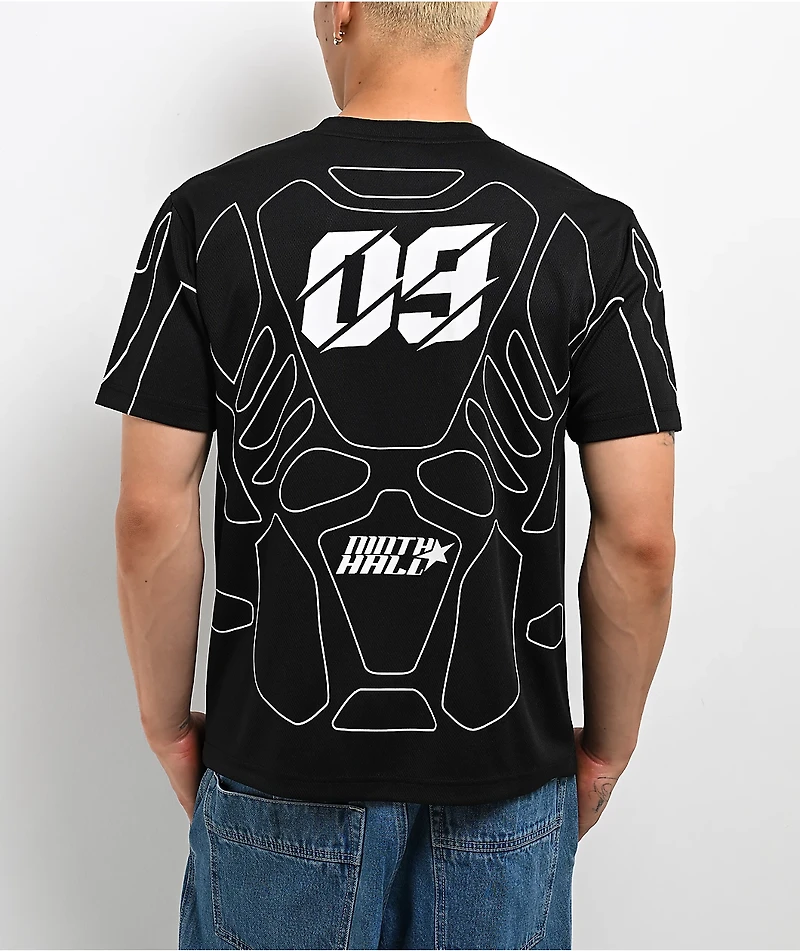 Ninth Hall Moto Black Soccer Jersey