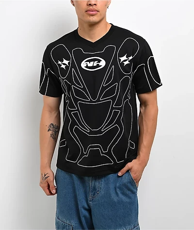 Ninth Hall Moto Black Soccer Jersey