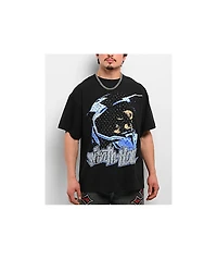 Ninth Hall Moto X Rhinestone Black Boxy T-Shirt