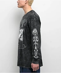 Ninth Hall Natures Edge Black Wash Long Sleeve T-Shirt