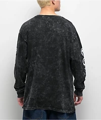 Ninth Hall Natures Edge Black Wash Long Sleeve T-Shirt