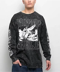 Ninth Hall Natures Edge Black Wash Long Sleeve T-Shirt