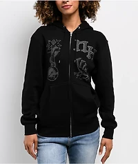 Ninth Hall Night Crawler Black Zip Hoodie