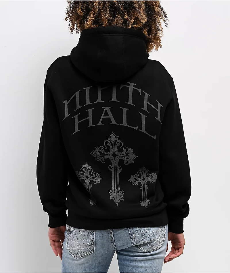 Ninth Hall Night Crawler Black Zip Hoodie