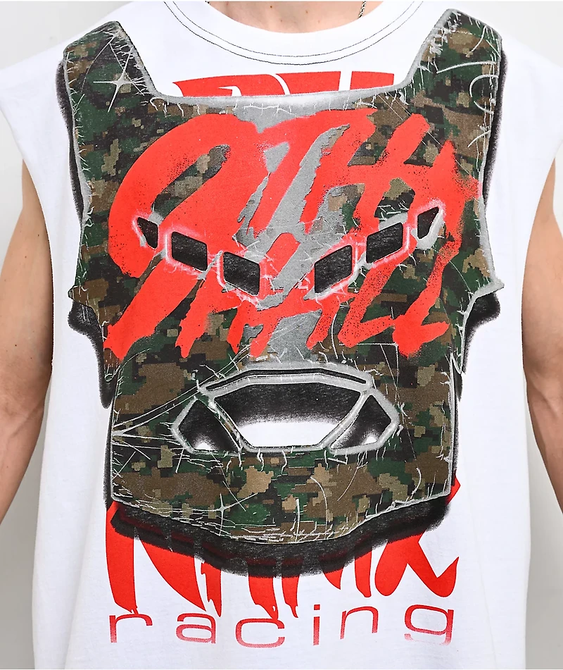 Ninth Hall Nitro Mayhem White Tank Top