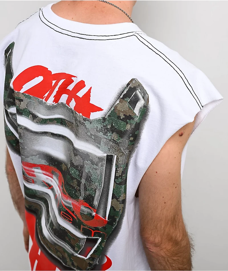 Ninth Hall Nitro Mayhem White Tank Top