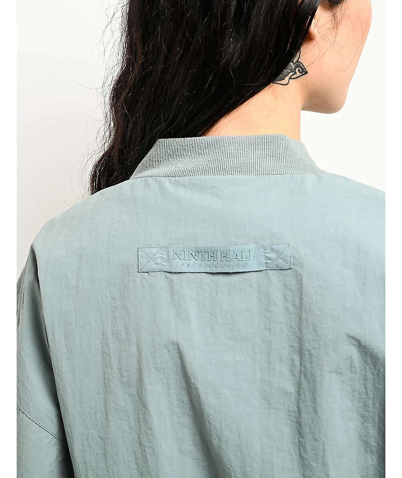 Ninth Hall Nyla Lead Nylon Bomber Jacket