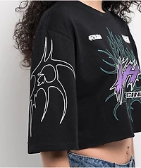 Ninth Hall Olivia Black Boxy Crop T-Shirt