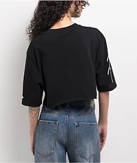 Ninth Hall Olivia Black Boxy Crop T-Shirt